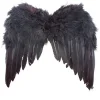 Ailes Noires En Plumes 33 X 34 Cm Enfant