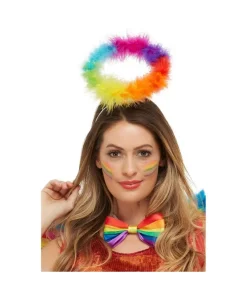 Smiffys Auréole D'ange Arc-En-Ciel Avec Marabout