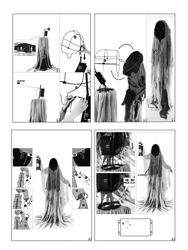 ESPA - Funny Fashion Automate Faucheuse 194 Cm Animé Avec Lanterne 5 ESPA - Funny Fashion Automate Faucheuse 194 Cm Animé Avec Lanterne – Image 5