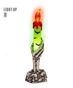 WIDMANN Bougeoir Halloween, Main De Squelette Avec Lumière