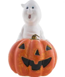 Bougie Halloween, Fantôme Sur Citrouille