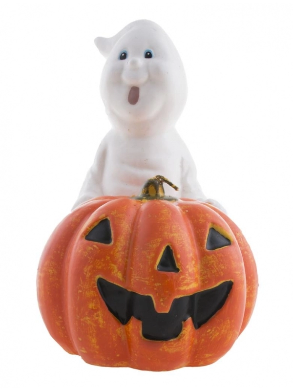 Bougie Halloween, Fantôme Sur Citrouille 1 Bougie Halloween, Fantôme Sur Citrouille