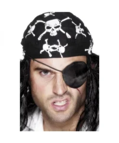 Smiffys Cache-oeil Pirate Satin Noir