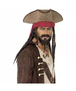 Smiffys Chapeau De Pirate Marron Avec Dreadlocks