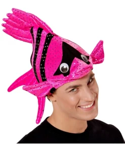 WIDMANN Chapeau Poisson Tropical Rose Et Noir - Adulte -Halloween Soldes Boutique chapeau poisson tropical rose et noir adulte 3