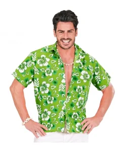 WIDMANN Chemise Hawaïenne Verte Homme (M/L Au XXL) -Halloween Soldes Boutique chemise hawaienne verte homme ml au xxl 3