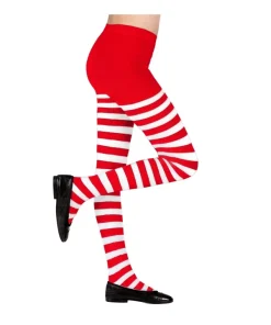 WIDMANN Collant Rayé Rouge & Blanc Fille 70 DEN