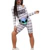 Smiffys Combinaison Moulante Motif Alien Femme - Fever