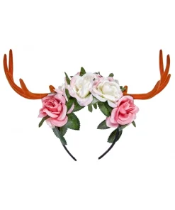 WIDMANN Cornes De Cerfs Avec Fleurs -Halloween Soldes Boutique cornes de cerfs avec fleurs 1