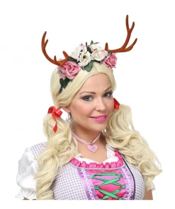 WIDMANN Cornes De Cerfs Avec Fleurs -Halloween Soldes Boutique cornes de cerfs avec fleurs 2