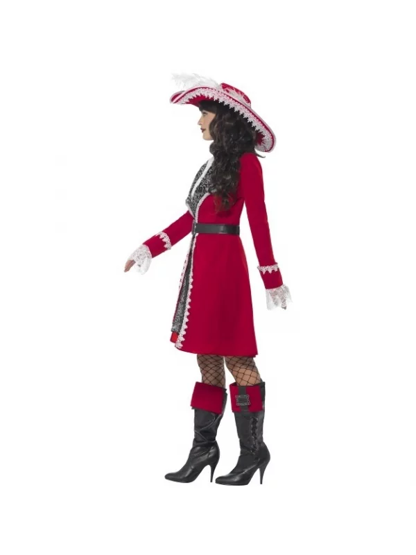 Smiffys Costume Authentique Femme Capitaine Luxe (robe, Veste, Cravate Et Couvre-bottes) 2 Smiffys Costume Authentique Femme Capitaine Luxe (robe, Veste, Cravate Et Couvre-bottes) – Image 2
