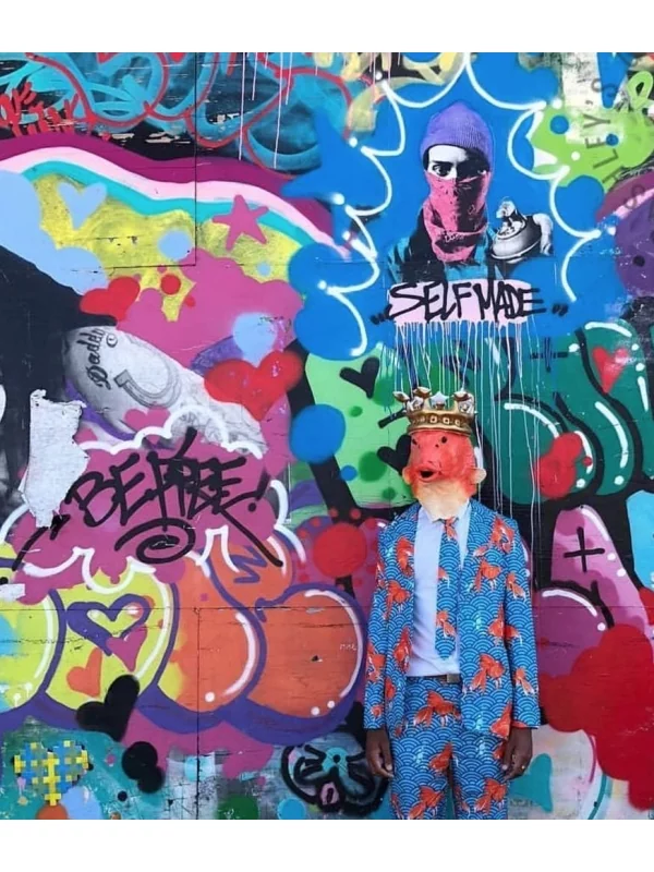 Smiffys Costume Homme, Motif Poissons Rouges (veste, Pantalon, Cravate) 3 Smiffys Costume Homme, Motif Poissons Rouges (veste, Pantalon, Cravate) – Image 3