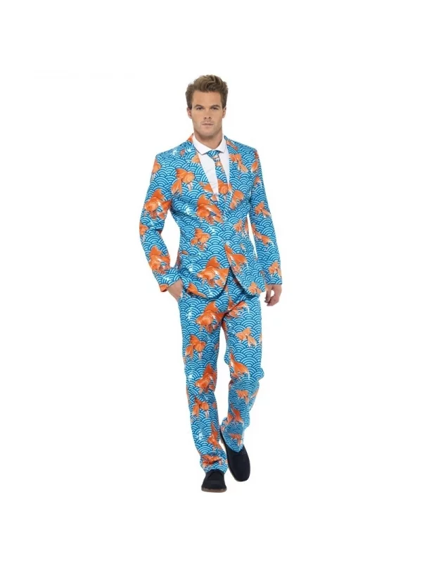 Smiffys Costume Homme, Motif Poissons Rouges (veste, Pantalon, Cravate) 1 Smiffys Costume Homme, Motif Poissons Rouges (veste, Pantalon, Cravate)