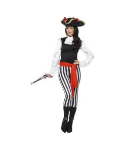 Smiffys Déguisement Pirate Femme (haut, Pantalon, Couvre-bottes, Tour Du Cou Gothique Et Ceinture)