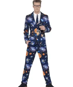 Smiffys Costume Sexy Homme Bleu, Motifs L'espace (veste, Pantalon, Cravate) -Halloween Soldes Boutique costume sexy homme bleu motifs l espace veste pantalon cravate 2