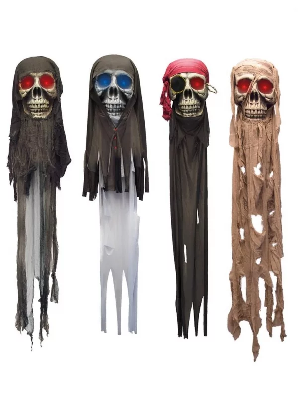 Crâne à Suspendre Avec Lumière De 180cm (4 Modèles) 1 Crâne à Suspendre Avec Lumière De 180cm (4 Modèles)