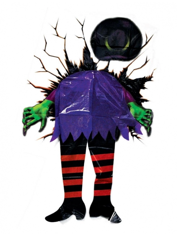 Déco Halloween, Sorcière écrasée Contre Le Mur 1 Déco Halloween, Sorcière écrasée Contre Le Mur