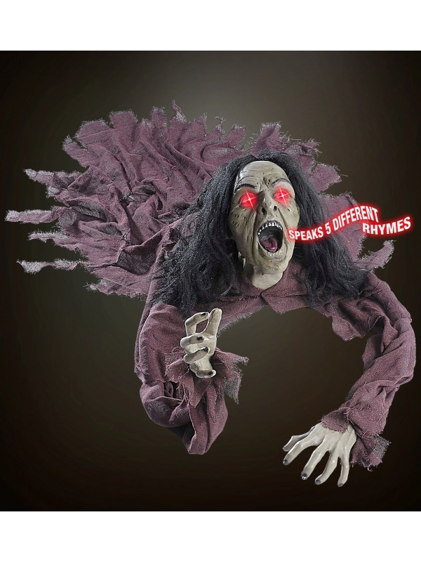 WIDMANN Décoration D'Halloween : Sorcière Animée De 160 Cm Avec Sons Et Lumières 3 WIDMANN Décoration D'Halloween : Sorcière Animée De 160 Cm Avec Sons Et Lumières – Image 3