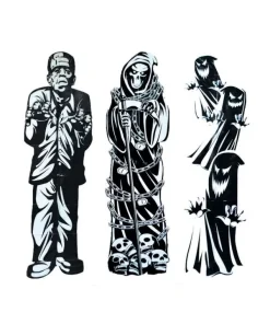 ESPA - Funny Fashion Décoration Halloween : Film Décoratif Avec Personnages D’Halloween