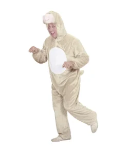 WIDMANN Déguisement Agneau En Peluche Beige Adulte -Halloween Soldes Boutique deguisement agneau en peluche beige adulte 1 3
