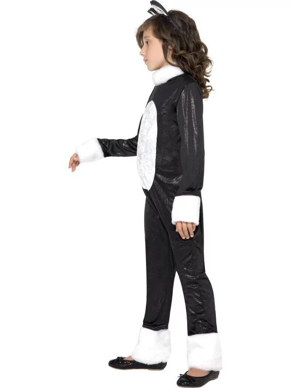 Smiffys Déguisement Chat Noir Et Blanc (combinaison Pantalon, Queue Et Serre-tête) 2 Smiffys Déguisement Chat Noir Et Blanc (combinaison Pantalon, Queue Et Serre-tête) – Image 2