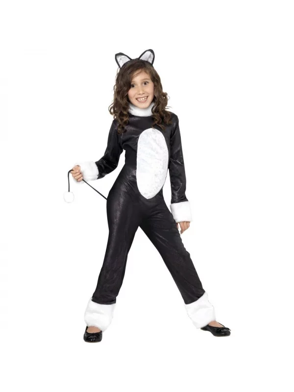 Smiffys Déguisement Chat Noir Et Blanc (combinaison Pantalon, Queue Et Serre-tête) 1 Smiffys Déguisement Chat Noir Et Blanc (combinaison Pantalon, Queue Et Serre-tête)