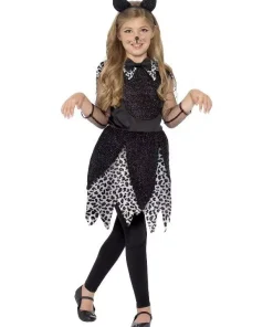 Smiffys Déguisement Chatte (robe Noir Et Blanche Et Serre-tête Oreilles De Chat)