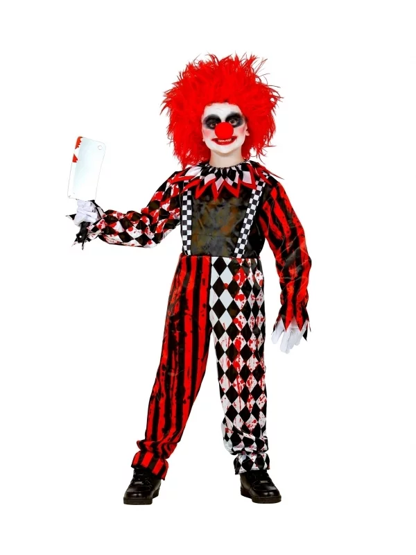 WIDMANN Déguisement Clown De L'horreur Enfant (combinaison & Col) 2 WIDMANN Déguisement Clown De L'horreur Enfant (combinaison & Col) – Image 2