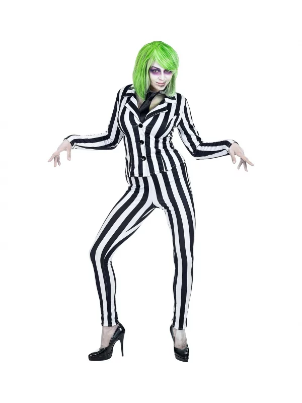WIDMANN Déguisement Clown Fantôme, Femme, Noir Et Blanc (veste, Pantalon, Cravate) 2 WIDMANN Déguisement Clown Fantôme, Femme, Noir Et Blanc (veste, Pantalon, Cravate) – Image 2