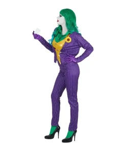 WIDMANN Déguisement Clown Maléfique Femme Violet Et Jaune (veste Avec Chemise Et Gilet, Pantalon, Gants) -Halloween Soldes Boutique deguisement clown malefique femme violet et jaune veste avec chemise et gilet pantalon gants 1
