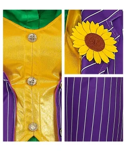 WIDMANN Déguisement Clown Maléfique Femme Violet Et Jaune (veste Avec Chemise Et Gilet, Pantalon, Gants) -Halloween Soldes Boutique deguisement clown malefique femme violet et jaune veste avec chemise et gilet pantalon gants 3