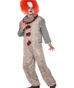 Smiffys Déguisement Clown Vintage Gris Adulte (combinaison, Collerette) -Halloween Soldes Boutique deguisement clown vintage gris adulte combinaison collerette 2