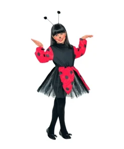 WIDMANN Déguisement Coccinelle Fille Rouge Et Noir (robe, Antennes)