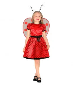 WIDMANN Déguisement Coccinelle Fille Rouge Et Noir (robe, Jupon, Ceinture Avec Noeud, Ailes, Antennes) -Halloween Soldes Boutique deguisement coccinelle fille rouge et noir robe jupon ceinture avec noeud ailes antennes 2