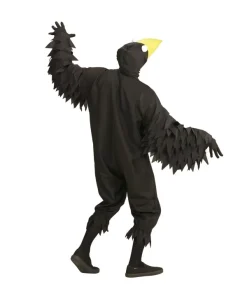 WIDMANN Déguisement Corbeau Homme (combinaison à Capuche/masque) -Halloween Soldes Boutique deguisement corbeau homme combinaison a capuchemasque 1