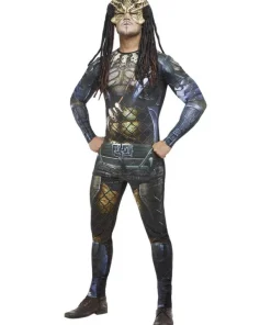 Smiffys Déguisement D'Alien, Homme Multi (Justaucorps Et Masque En Latex)