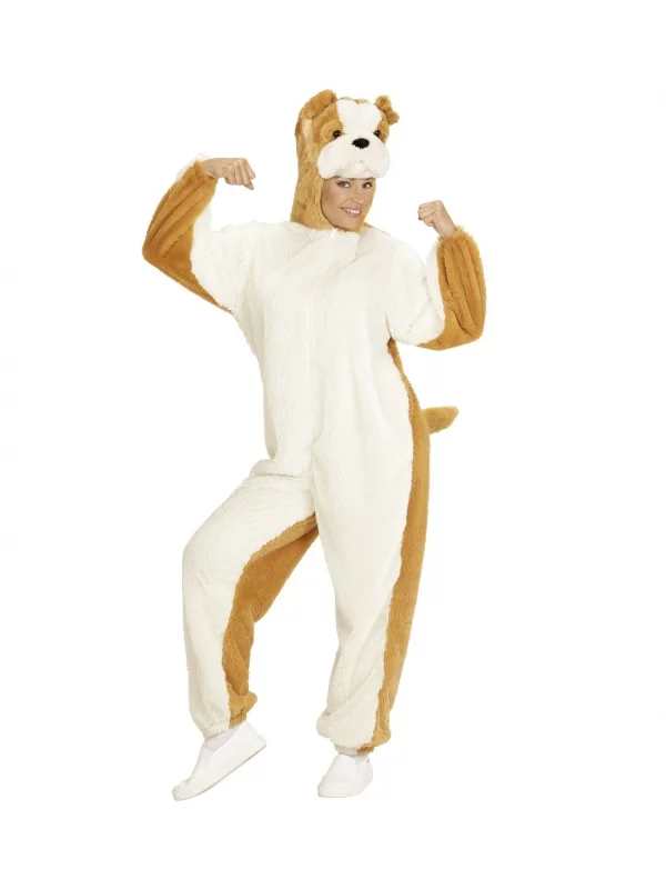 WIDMANN Déguisement De Chien Bulldog, Adulte (combinaison à Capuche Avec Masque) 2 WIDMANN Déguisement De Chien Bulldog, Adulte (combinaison à Capuche Avec Masque) – Image 2