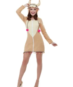 Smiffys Déguisement De Lama, Femme, Avec Robe à Capuche