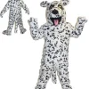 ESPA - Funny Fashion Déguisement De Mascotte Dalmatien Adulte Complet Avec Combinaison, Masque, Gants Et Pieds