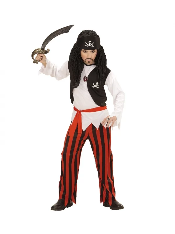 WIDMANN Déguisement De Pirate Garçon Rouge Et Blanc Pas Cher 1 WIDMANN Déguisement De Pirate Garçon Rouge Et Blanc Pas Cher