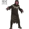 WIDMANN Déguisement Démon Noir Et Gris, Enfant (tunique, Gants, Masque Avec Yeux Effets Lumineux)
