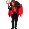 WIDMANN Déguisement Diable Rouge Et Noir Garçon (costume, Cape Avec Collar, Cornes)