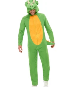 Smiffys Déguisement Dinosaure Vert Adulte (combinaison Avec Capuche Et Queue)