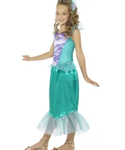 Smiffys Déguisement Enfant Sirène (robe Et Pince à Cheveux) -Halloween Soldes Boutique deguisement enfant sirene robe et pince a cheveux 1