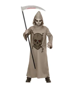 WIDMANN Déguisement Faucheuse De La Mort, Gris, Enfant (tunique à Capuche)