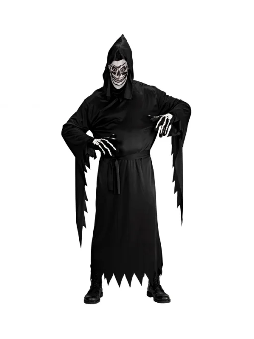 WIDMANN Déguisement Faucheuse Homme, Noir Avec Masque Du M Au XXL -Halloween Soldes Boutique deguisement faucheuse homme noir avec masque du m au xxl