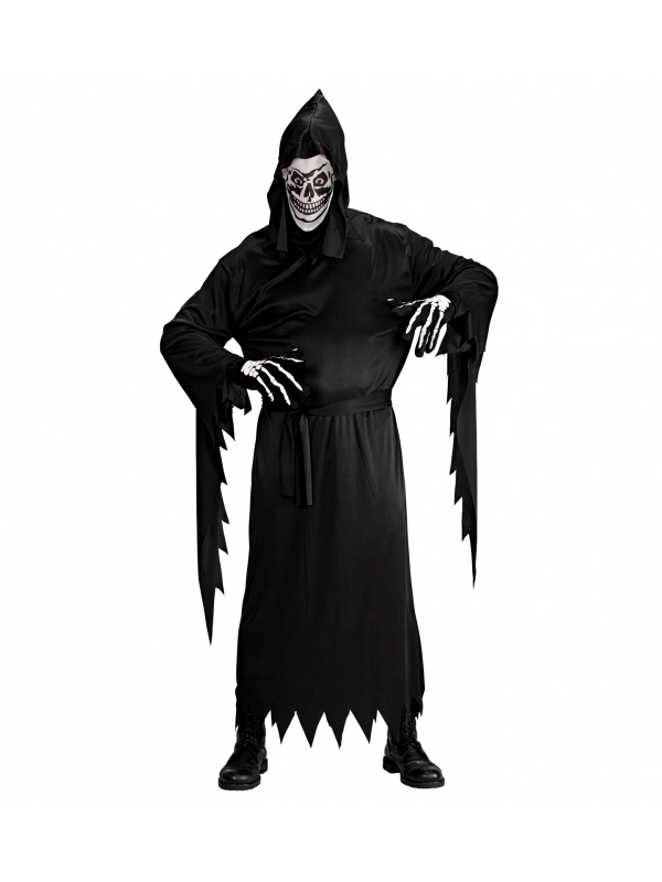 WIDMANN Déguisement Faucheuse Homme, Noir Avec Masque Du M Au XXL 1 WIDMANN Déguisement Faucheuse Homme, Noir Avec Masque Du M Au XXL