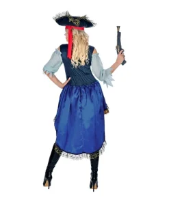 WIDMANN Déguisement Femme Capitaine Des Pirates, Multicolore (robe Avec Chemise, Chapeau) 5 WIDMANN Déguisement Femme Capitaine Des Pirates, Multicolore (robe Avec Chemise, Chapeau) -Halloween Soldes Boutique deguisement femme capitaine des pirates multicolore robe avec chemise chapeau 2