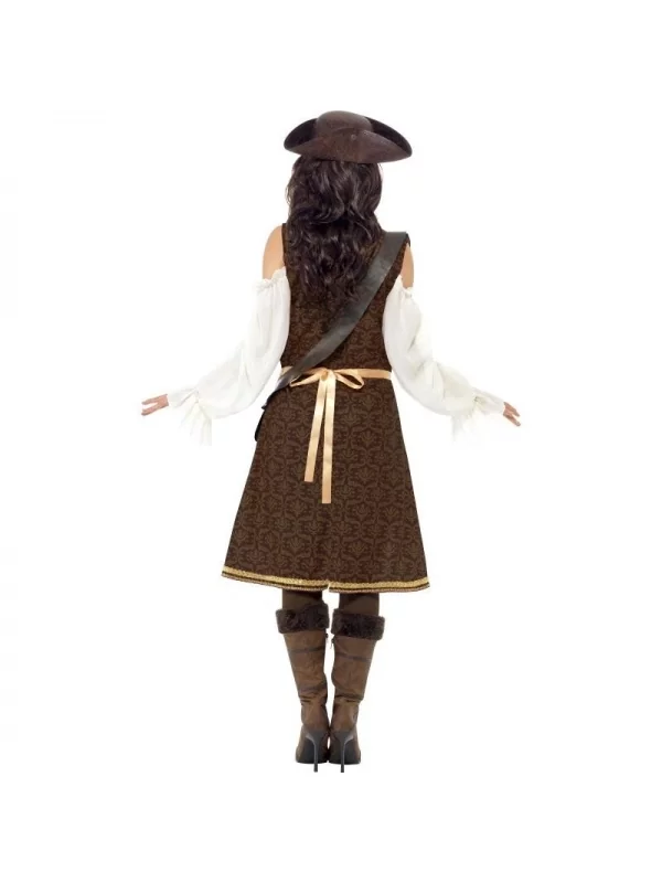 Smiffys Déguisement Femme Pirate De Haute Mer (robe, Pantalon Et Baudrier) 2 Smiffys Déguisement Femme Pirate De Haute Mer (robe, Pantalon Et Baudrier) – Image 2