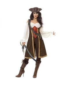 Smiffys Déguisement Femme Pirate De Haute Mer (robe, Pantalon Et Baudrier)